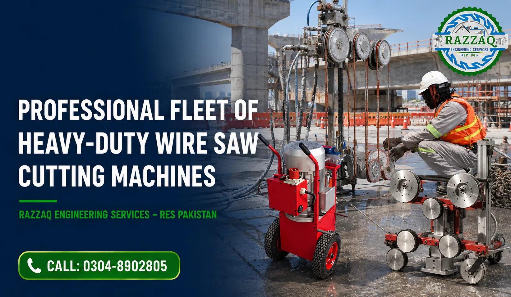 Professional Fleet of Heavy-Duty Wire Saw Cutting Machines