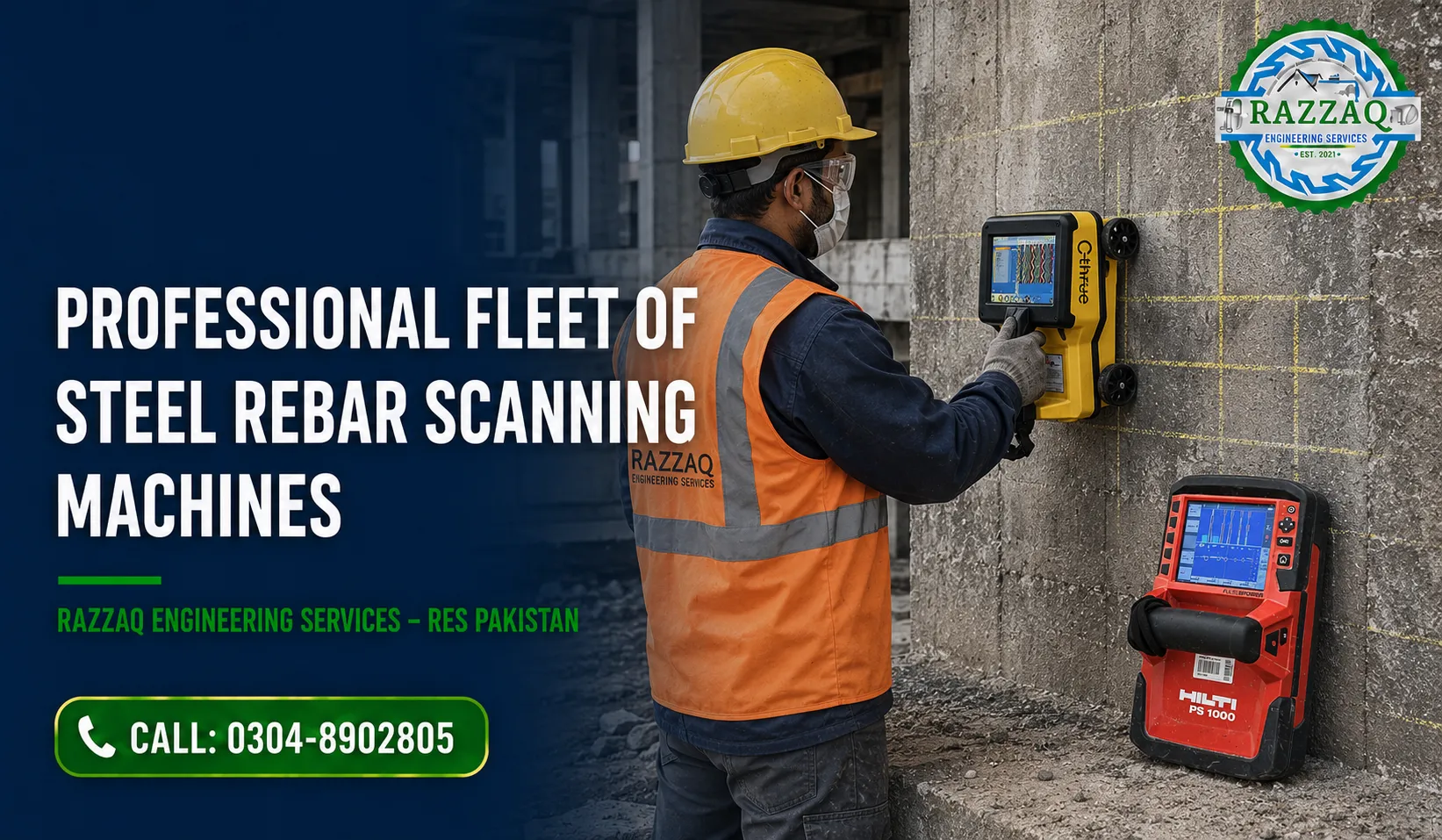 Professional Fleet of Steel Rebar Scanning Machines