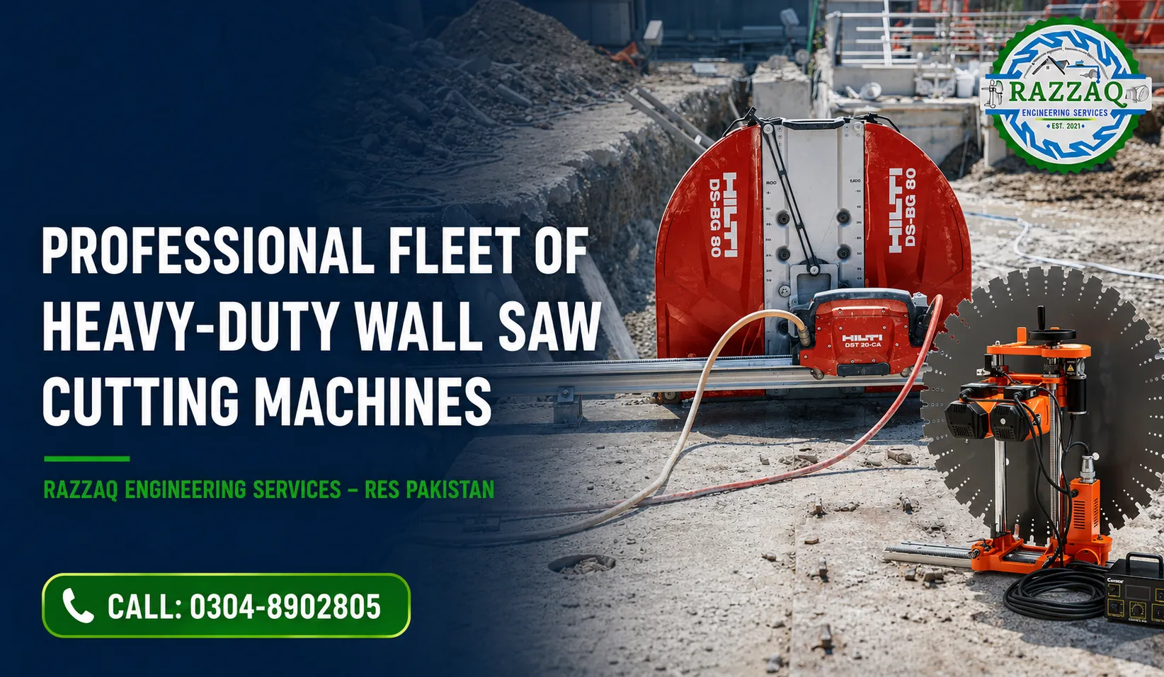 Professional Fleet of Heavy-Duty Wall Saw Cutting Machines