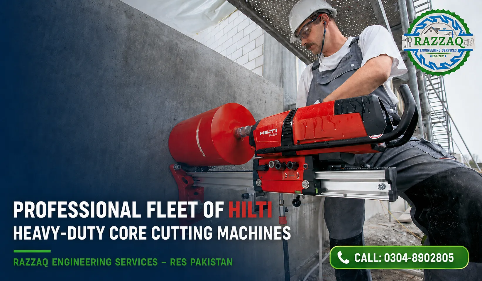 Professional Fleet of Hilti Heavy-Duty Core Cutting Machines
