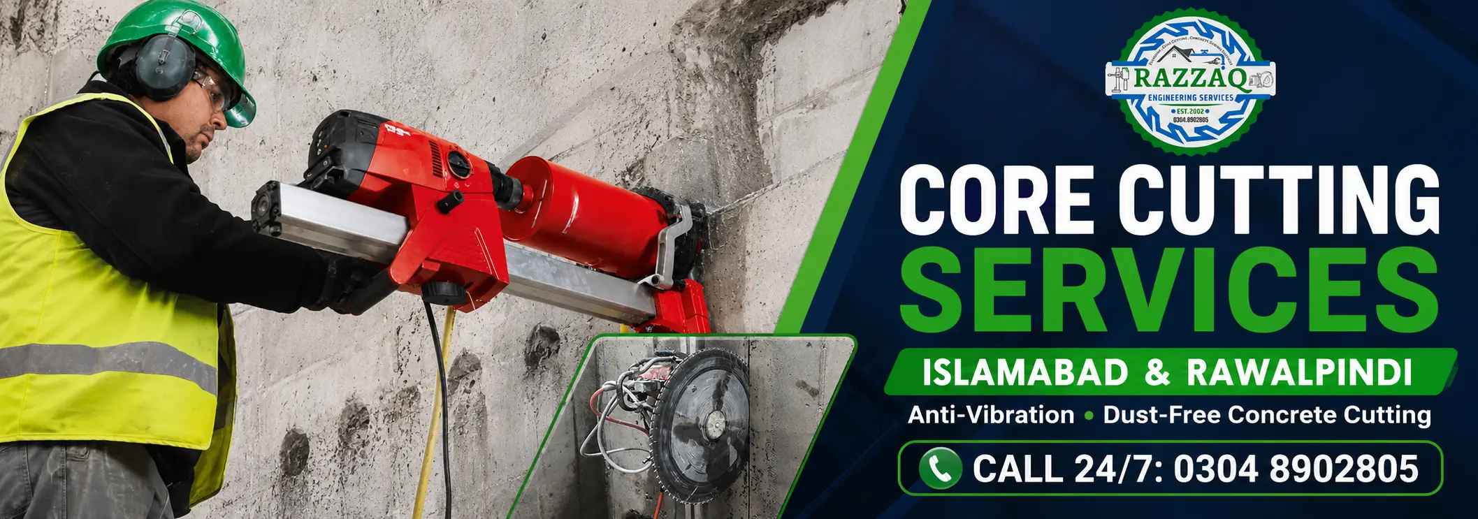 Core Cutting Services in Islamabad & Rawalpindi | Concrete Cutting Vibration & Dust Free  - Detail