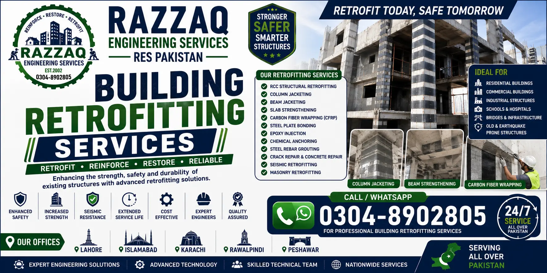 Building Retrofitting Services in Pakistan | Structural Retrofitting Specialists | Existing Structure Retrofitting  - Detail