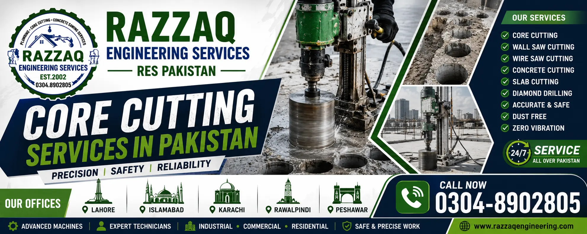 Core Cutting Services in Pakistan | Rcc Diamond Core Cutting Services  - Detail